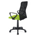Kancelářská židle na kolečkách PIX – černá/zelená