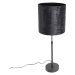 Stolní lampa černá velurová odstín černá 25 cm nastavitelná - Parte