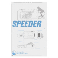 Plakát Star Wars - Rey's Speeder (118)