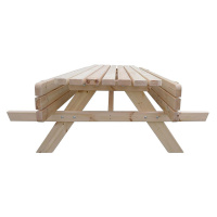 Masivní dřevěný pivní set se sklopnými lavice 180 cm