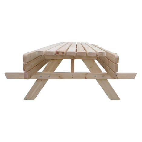 Masivní dřevěný pivní set se sklopnými lavice 180 cm