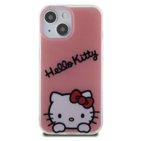 Zadní kryt Hello Kitty IML Daydreaming Logo pro Apple iPhone 15, růžová