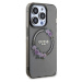 Guess PC/TPU Flowers Ring Glossy Logo MagSafe kryt iPhone 15 Pro černý