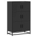 vidaXL Skříň highboard černá 68x35x106,5 cm kompozit a kov