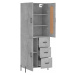 vidaXL Skříň highboard betonově šedá 69,5x34x180 cm kompozitní dřevo