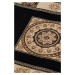 Nouristan - Hanse Home koberce Běhoun Herat 105998 Black - 80x240 cm