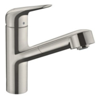 Dřezová baterie Hansgrohe Focus M42 s vytahovací sprškou nerez 71814800