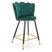 HALMAR Barová židle H106 tmavě zelená