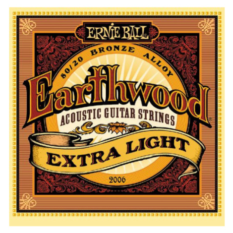 Ernie Ball P02006 Earthwood 80/20 Bronze Extra Light - .010 - .050