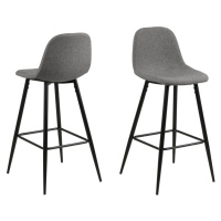 Dkton Designová barová židle Nayeli světle šedá a černá