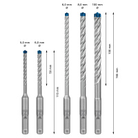 Sada vrtáků do betonu SDS plus-7X Bosch EXPERT Dostupné varianty: 5dílná sada vrtáků do betonu S