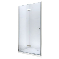 MEXEN LIMA skládací dveře 95x190 cm 6mm, chrom, transparent se stěnovým profilem 856-095-000-01-