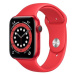 Apple Watch Series 6 44mm Cellular Červený hliník s červeným sportovním řemínkem