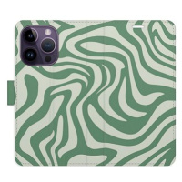 iSaprio Flip pouzdro Zebra Green 02 pro iPhone 14 Pro