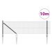vidaXL Plotový sloupek. Šedá 10 x 0,4 m (12 x 12 mm síť) Ocel a PVC