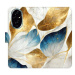 iSaprio Flip pouzdro GoldBlue Leaves pro Honor 200