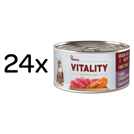 Akinu VITALITY Tuňák & krevety konzerva pro kočky 24 x 70 g