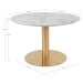 Norddan Kulatý konferenční stolek Kane 70 cm imitace mramoru / mosaz