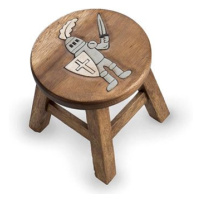 Dřevěná dětská stolička - RYTÍŘ ŠEDÝ