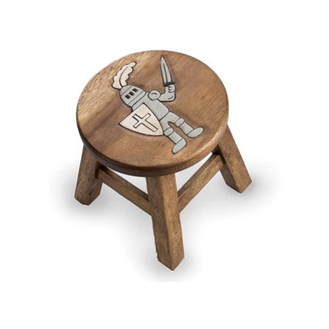Dřevěná dětská stolička - RYTÍŘ ŠEDÝ AK Trading