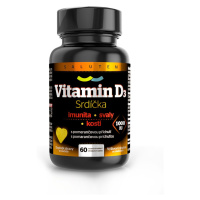 Salutem Vitamin D3 srdíčka 1000 IU 60 tablet