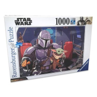 Puzzle Star Wars: Mandalorian a Baby Yoda, 1000 dílků