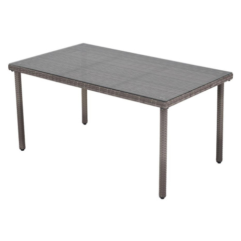 Stůl HAITI ratan, šedý BAUMAX