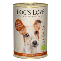 Dog's Love Bio hovězí maso s rýží, jablkem a cuketou 6 × 400 g