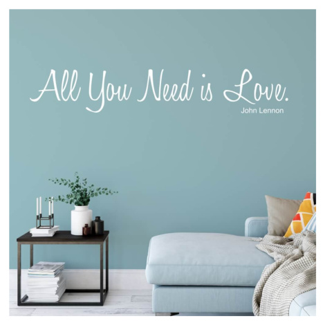 Nálepka na zeď - All You Need is Love (citát na zeď) INSPIO