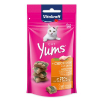 Pochoutka Vitakraft Cat Yums kuře, s kočičí trávou 40g