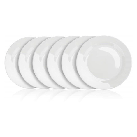 BANQUET Sada dezertních porcelánových talířů BASIC 19 cm, 6 ks, bílé