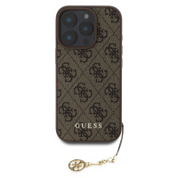 Zadní kryt Guess 4G Charm pro Apple iPhone 16 Pro, tón v tónu hnědá