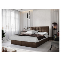 Čalouněná postel GARETTI 180x200 cm, hnědá