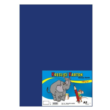 Kreslicí karton barevný A2 - 180g - 10 ks - tmavě modrý