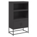 vidaXL Skříň highboard černá 68,5 x 38,5 x 123,5 cm ocel