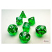 Sada kostek Chessex Translucent Green/White Mini Polyhedral 7-Die Set