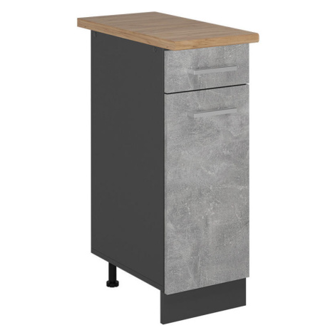 Vicco SPODNÍ SKŘÍŇKA KUCHYŇSKÉ LINKY R-Line Beton 30 cm , PD Dub