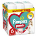 PAMPERS Activ Baby-Dry Pants Kalhotky plenkové jednorázové 6 (15+ kg) 132 ks - MĚSÍČNÍ ZÁSOBA