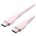 Vention USB-C 2.0 Silicone Durable 5A Cable 1m Light Pink Silicone Type