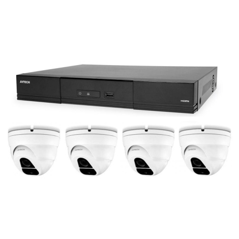 Kamerový set 1x AVTECH NVR AVH2109AX a 4x 2MPX IP Dome kamera AVTECH DGM2203ASVSEP + 4x Kabel UT