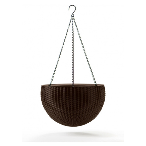 Závěsný květináč KETER Hanging Sphere - Dark Brown