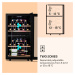 Klarstein Barossa 34 Duo, vinotéka, 34 lahví, 2 zóny, skleněné dveře, dotykové ovládání, černá