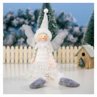 Vánoční anděl s visícími nohama v bílé barvě