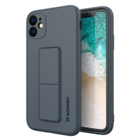 Wozinsky Flexibilní silikonové pouzdro se stojánkem na iPhone 11 Pro Max navy blue