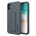 Wozinsky Flexibilní silikonové pouzdro se stojánkem na iPhone 11 Pro Max navy blue