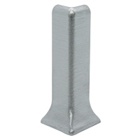 Roh k soklu Progress Profile vnější hliník kartáčovaný lesklý stříbrná, výška 60 mm, REZCTBS602