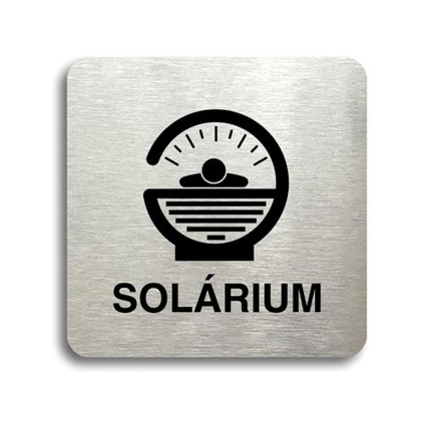 Accept Piktogram "solárium IV" (80 × 80 mm) (stříbrná tabulka - černý tisk bez rámečku)