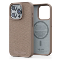 NJORD Fabric MagSafe kryt iPhone 15 Pro světle růžový