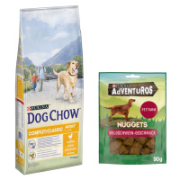 Purina Dog Chow granule 14 kg + AdVENTuROS Nuggets zdarma - Complet/Classic s kuřetem