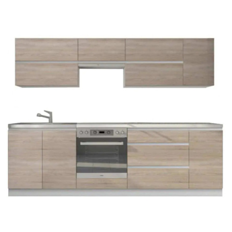 Tempo Kondela Kuchyňská sestava LINE - bíla/dub sonoma